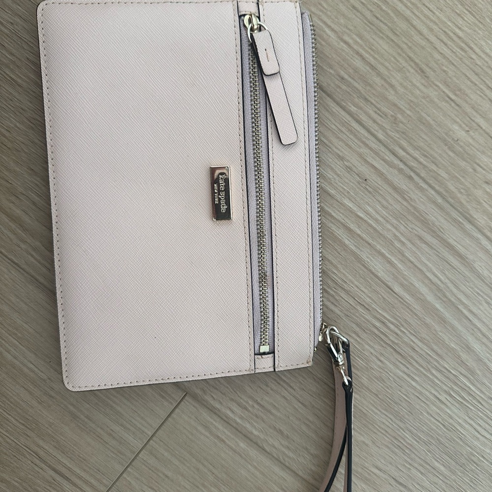 Kate Spade Blush Pink Wristlet with Zipper